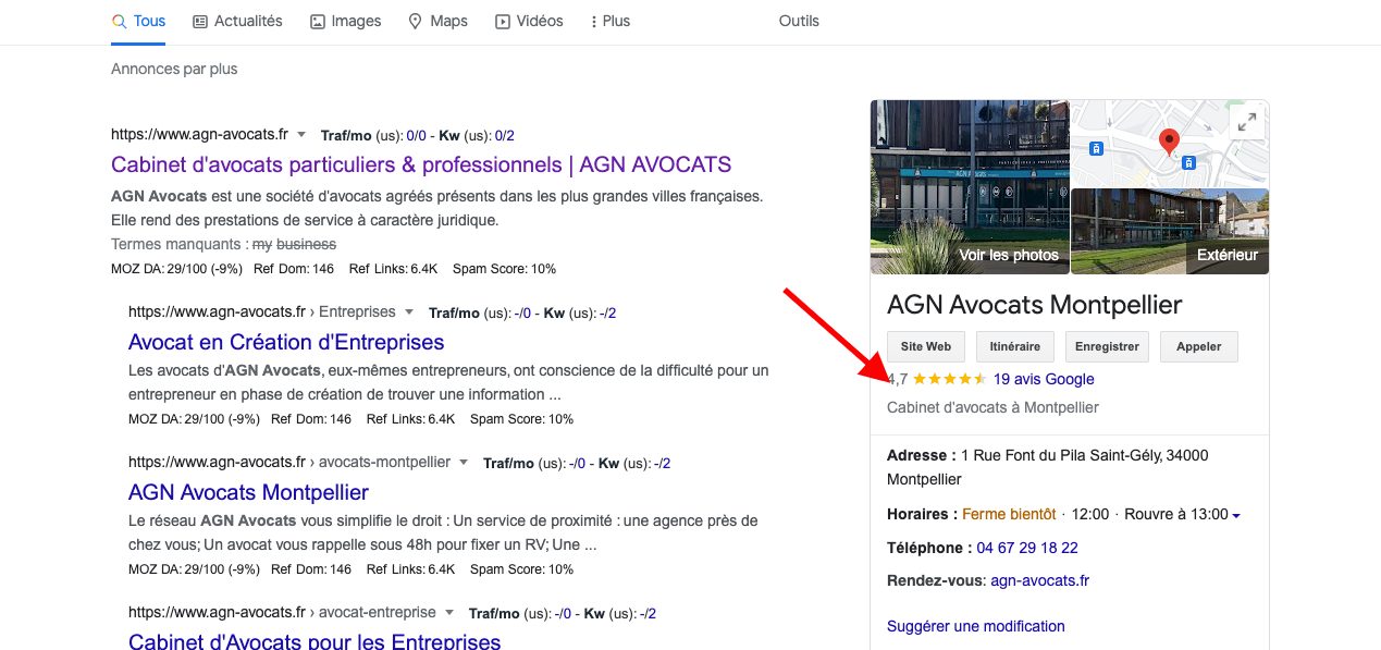 AGN avocats google my business